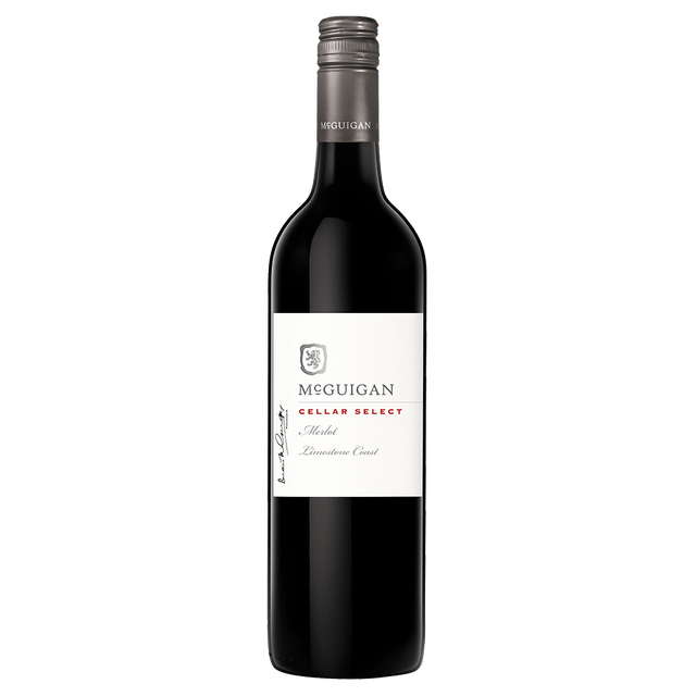 750ml wine bottle2019 McGuigan Cellar Select Limestone Coast Merlot